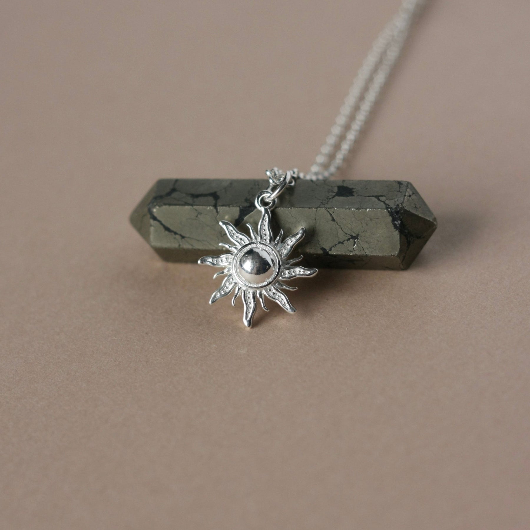 Sterling Silver Sunburst Necklace