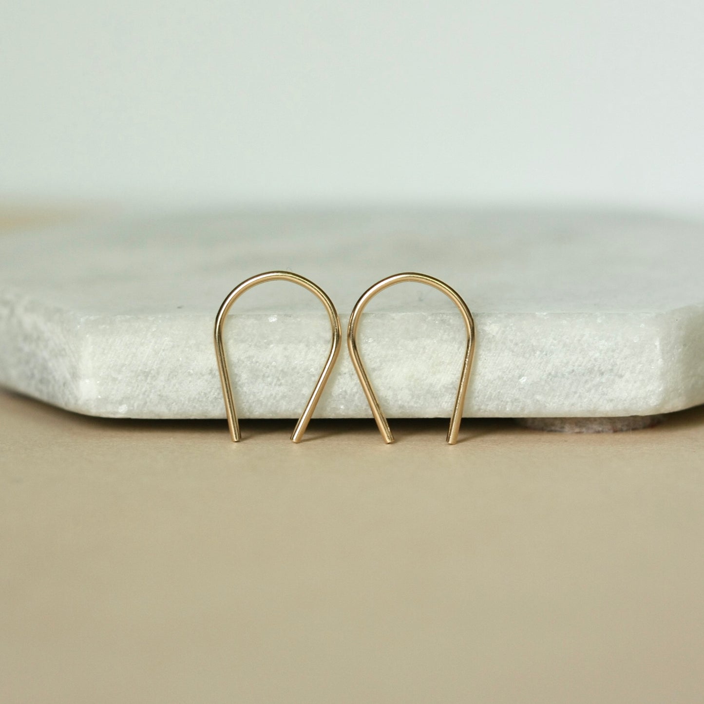 Gold Horseshoe Hoop Earrings