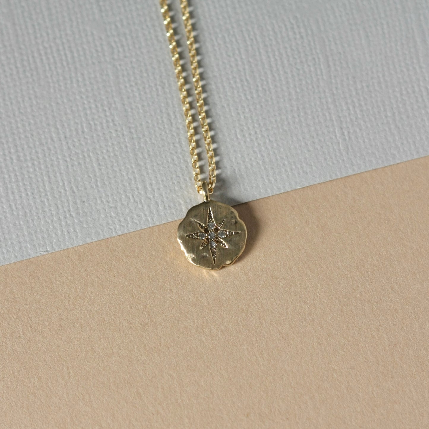 Gold North Star Charm Necklace