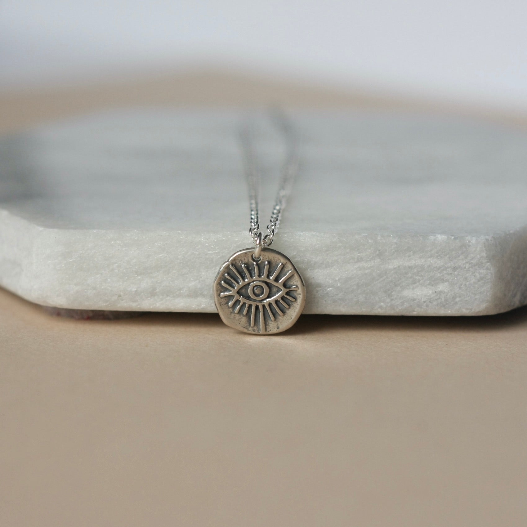 Sterling Silver Evil Eye Necklace
