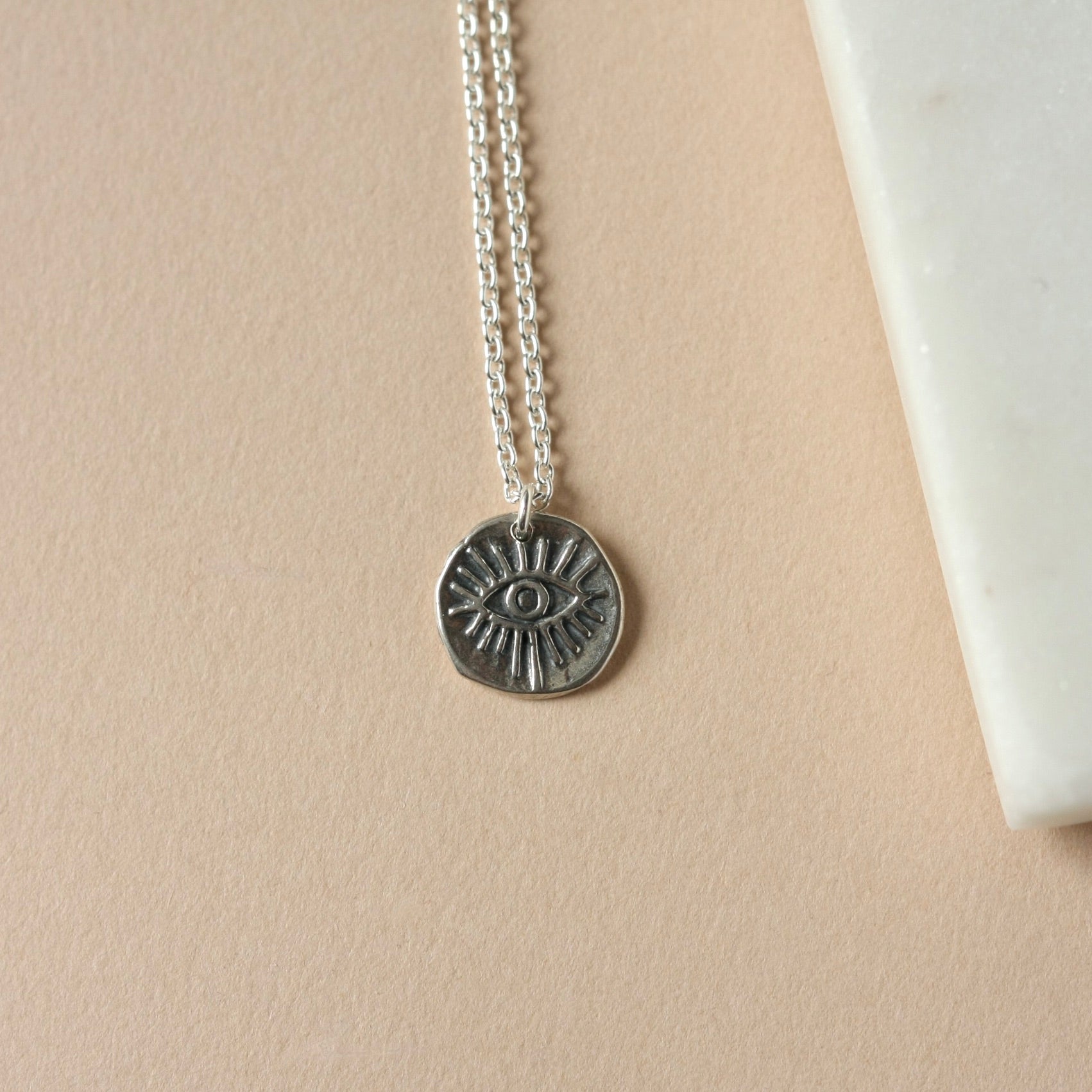 Sterling Silver Evil Eye Necklace