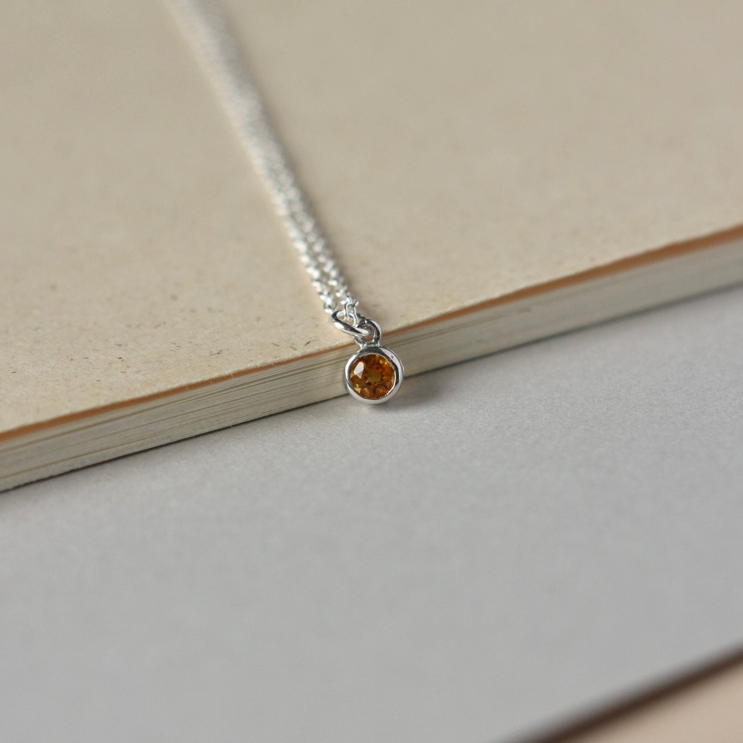 Citrine Birthstone Necklace