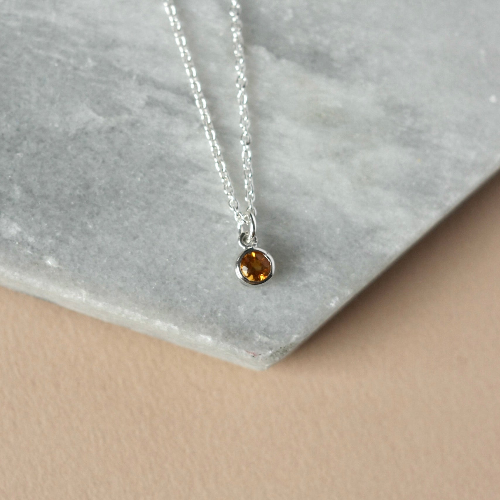 Citrine Birthstone Necklace