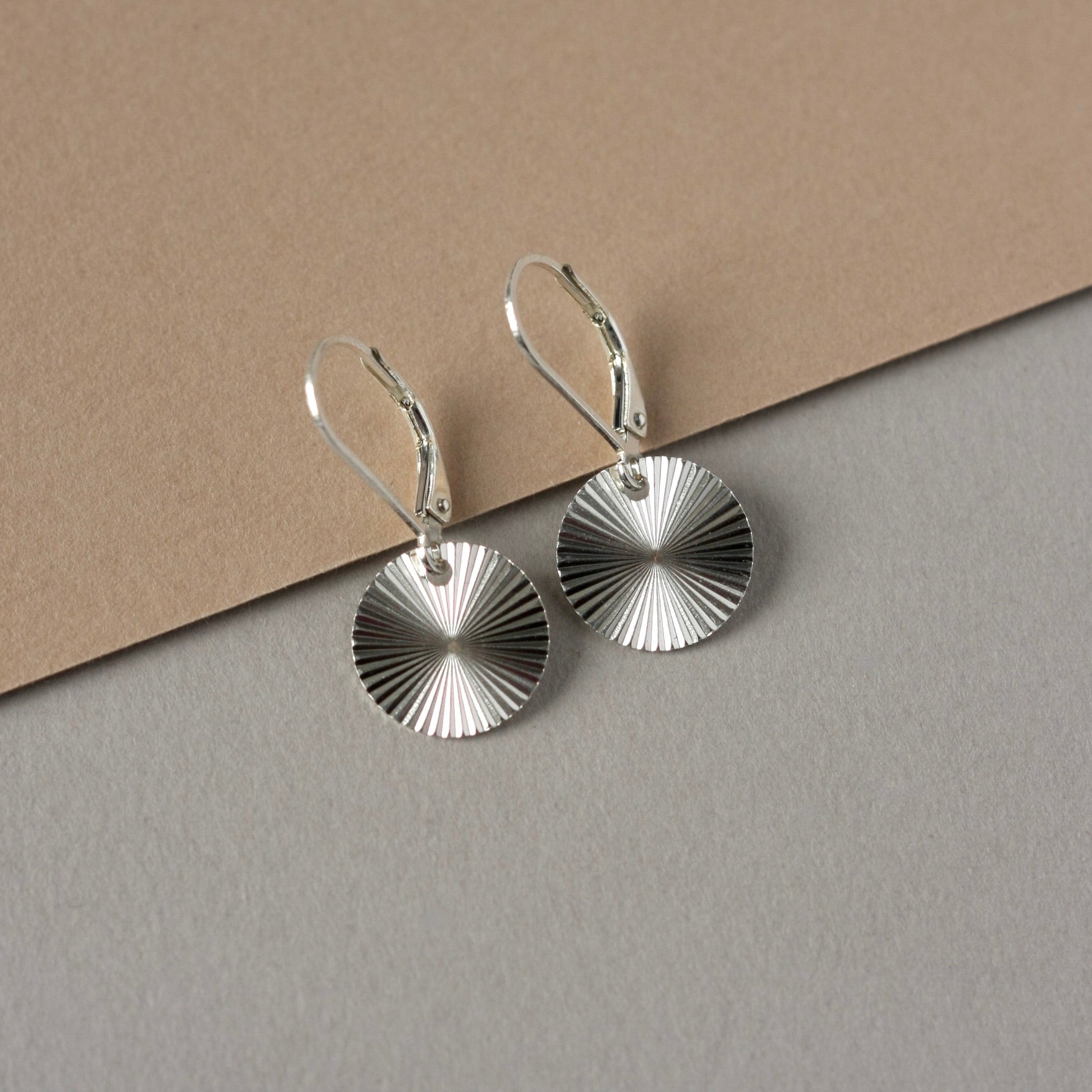 Sterling Silver Sunburst Earrings