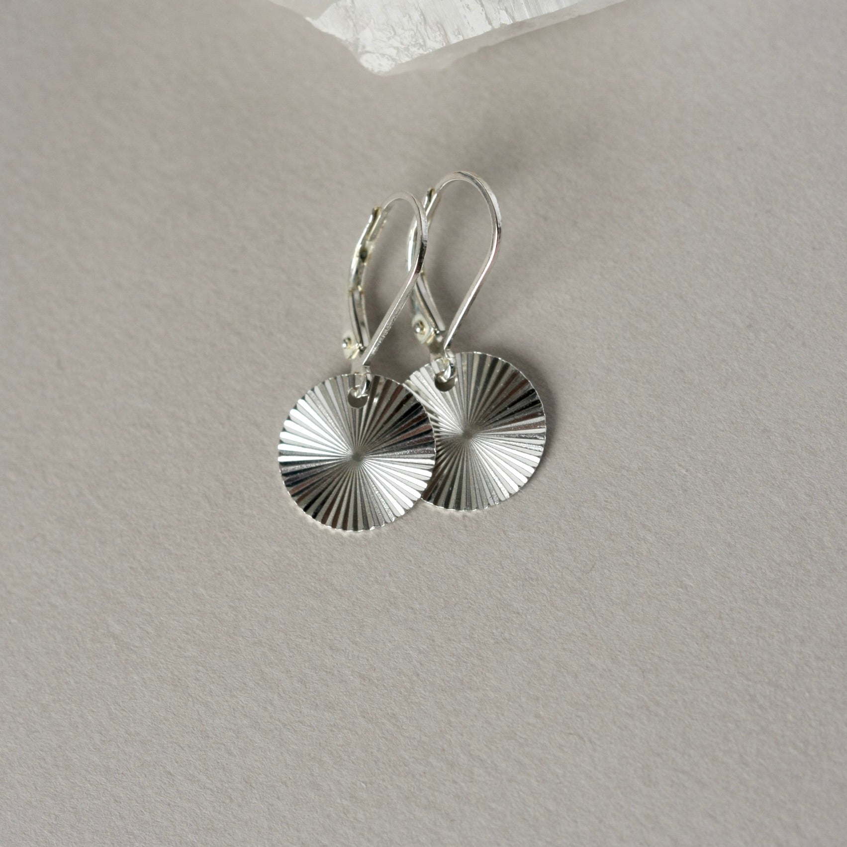 Sterling Silver Sunburst Earrings