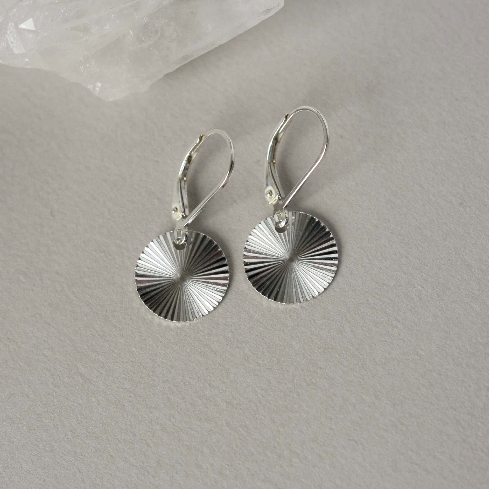 Sterling Silver Sunburst Earrings