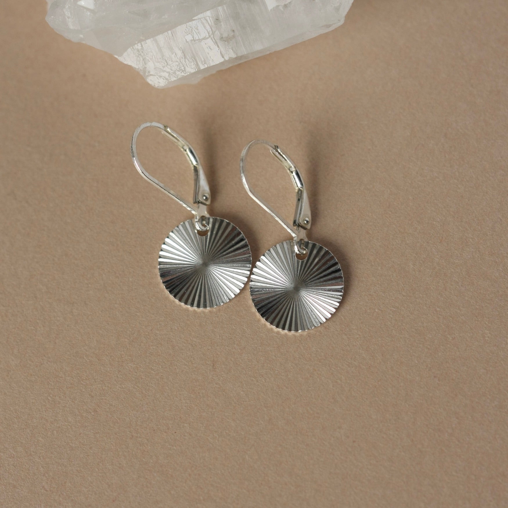 Sterling Silver Sunburst Earrings