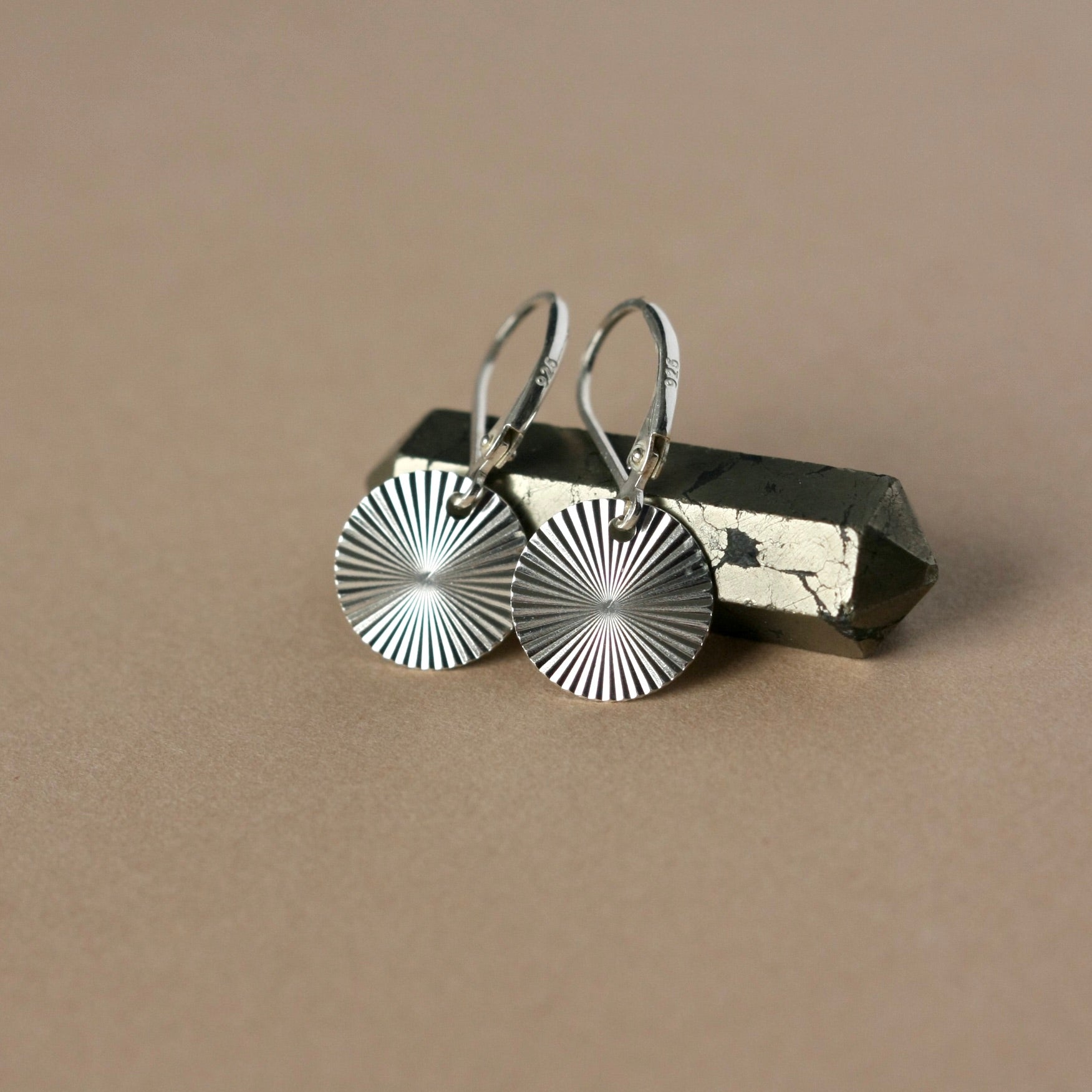 Sterling Silver Sunburst Earrings