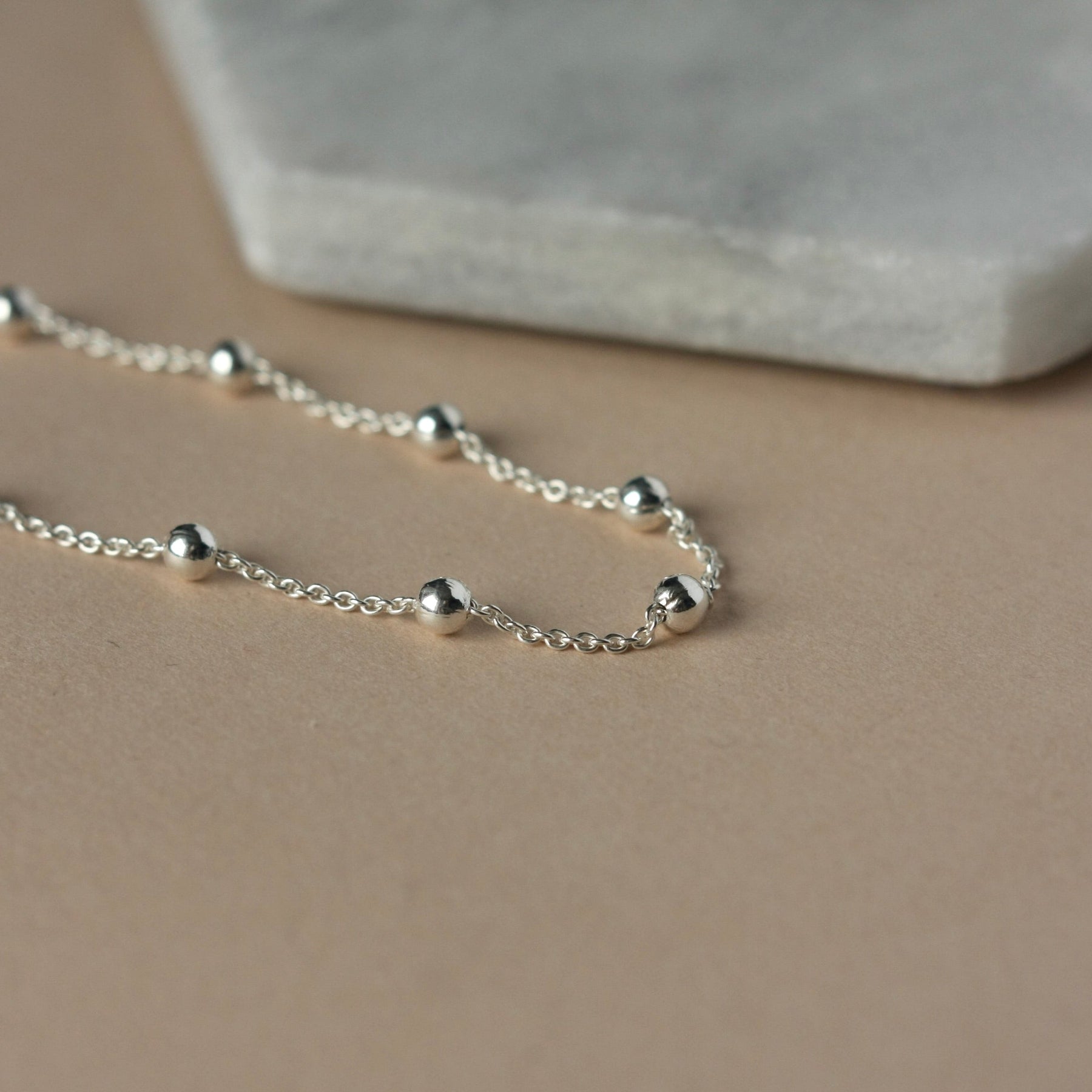 Sterling Silver Beaded Choker