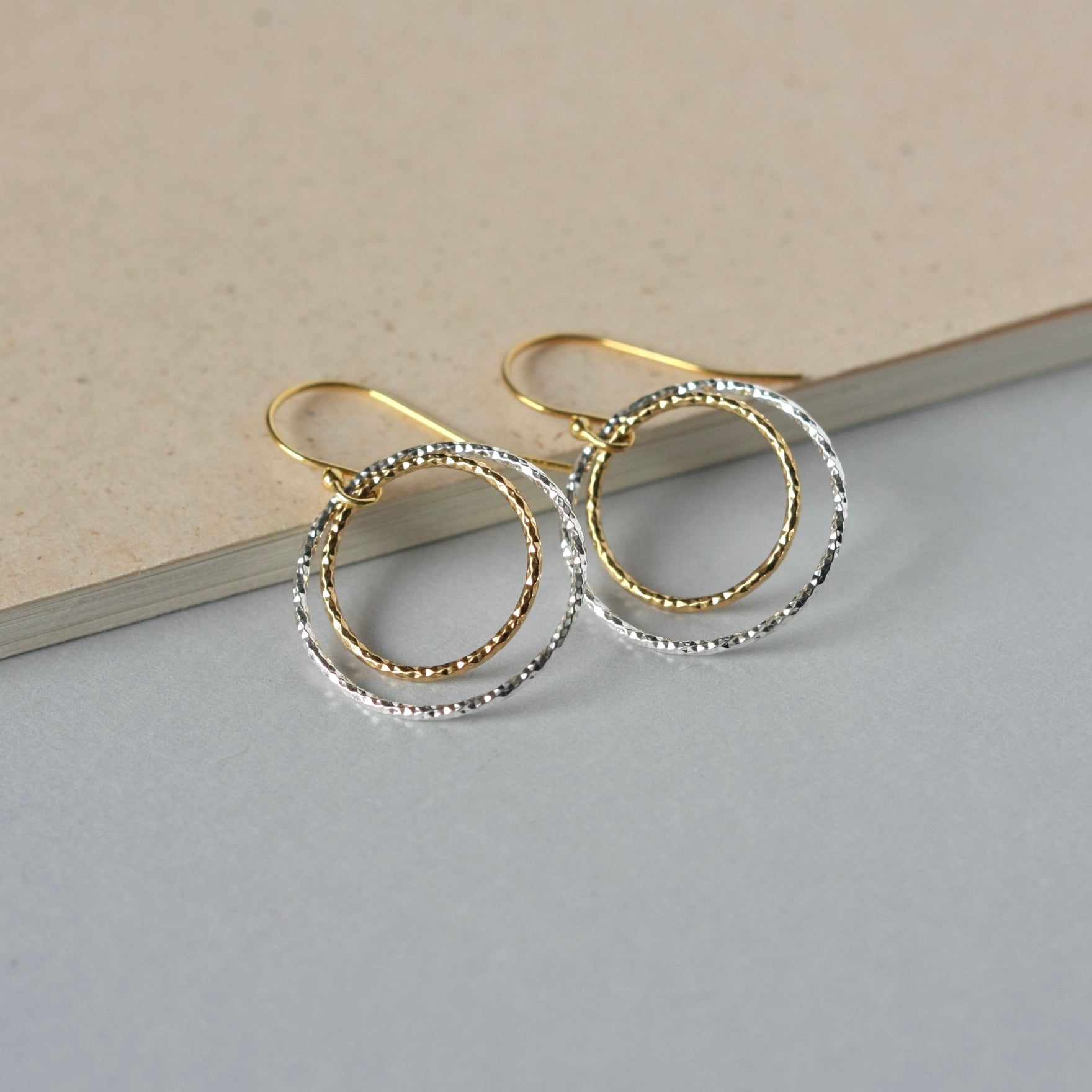 Mixed Metal Geometric Earrings