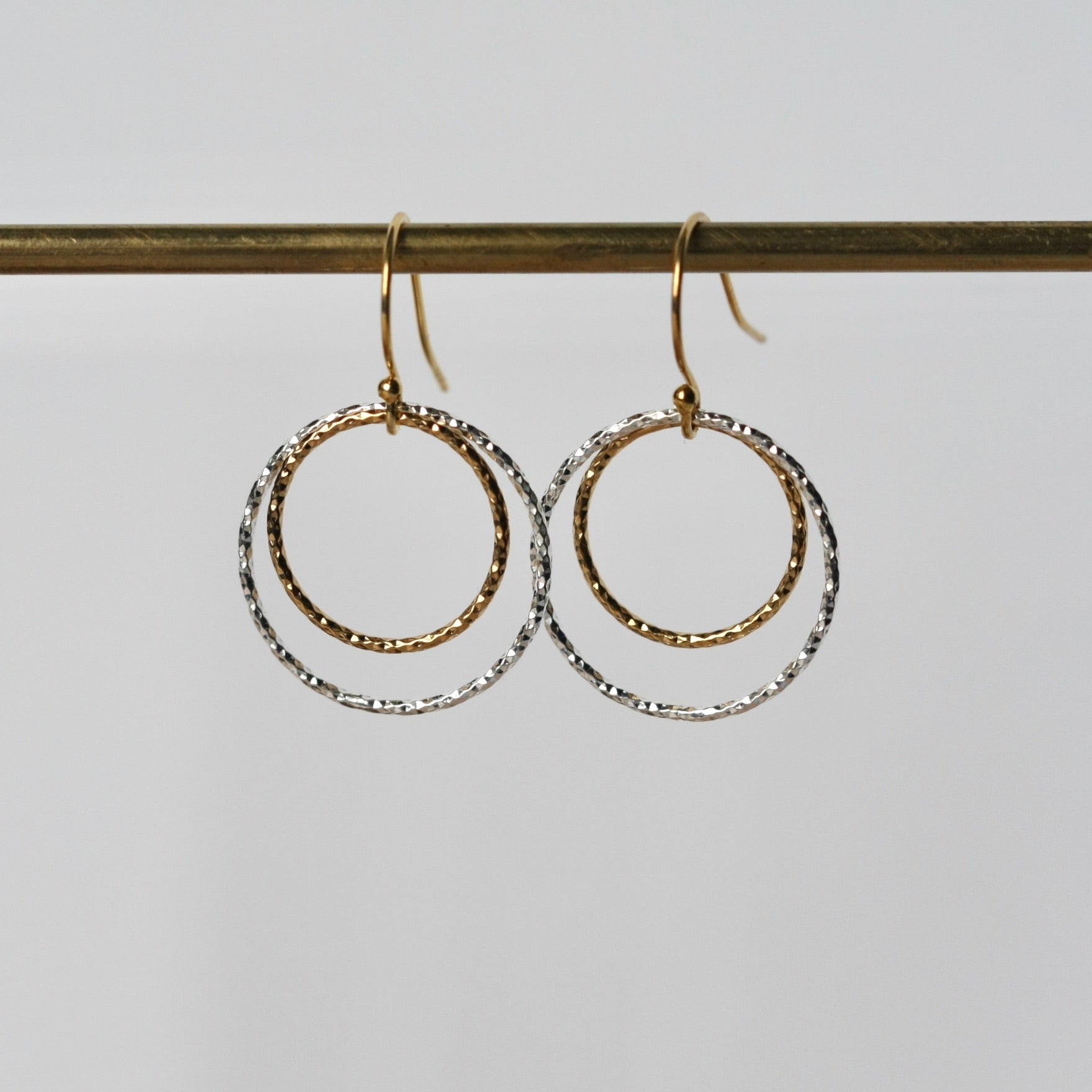 Mixed Metal Geometric Earrings