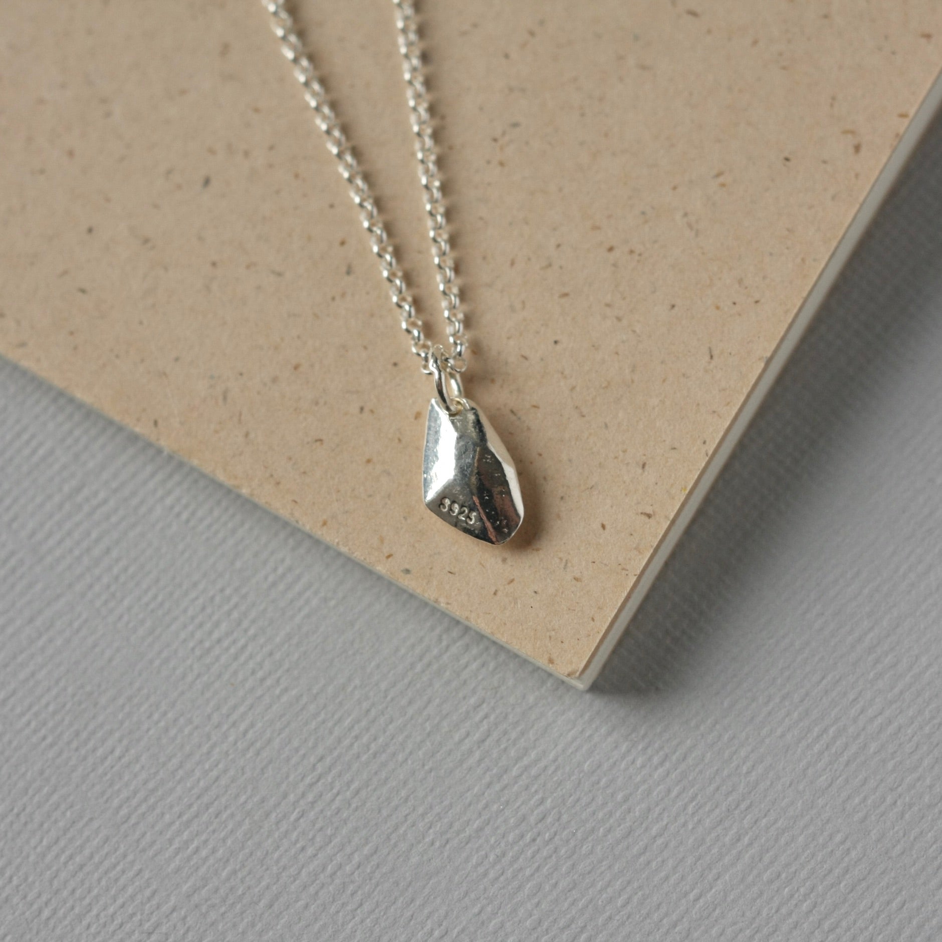 Sterling Silver Faceted Charm Necklace