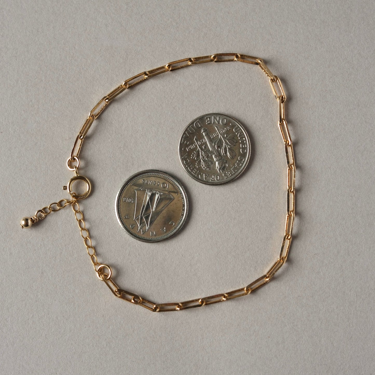 Gold Paper Clip Chain Bracelet