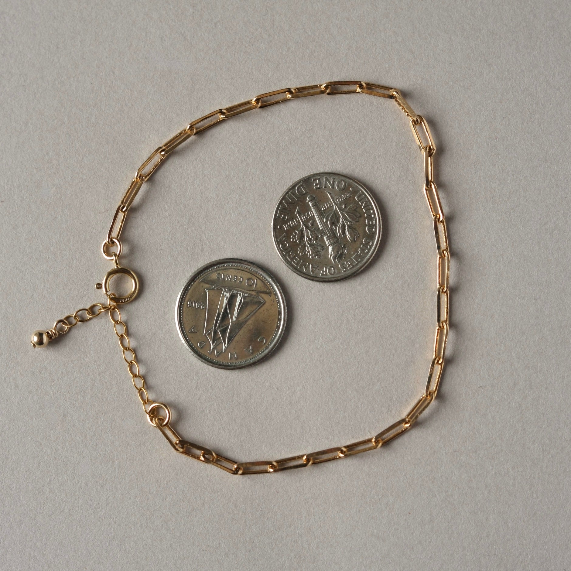 Gold Paper Clip Chain Bracelet