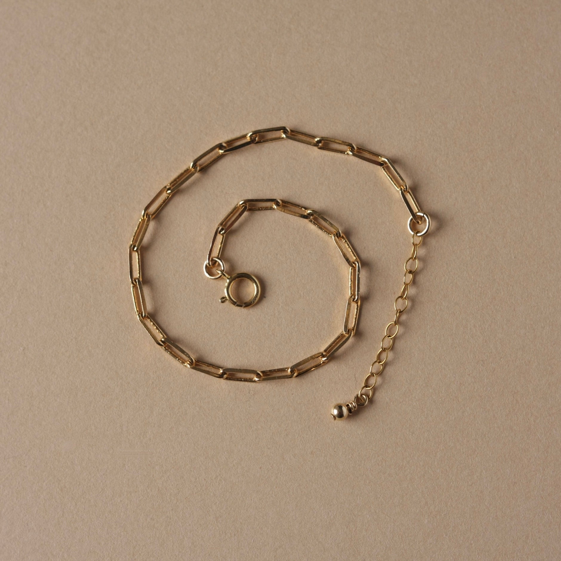 Gold Paper Clip Chain Bracelet