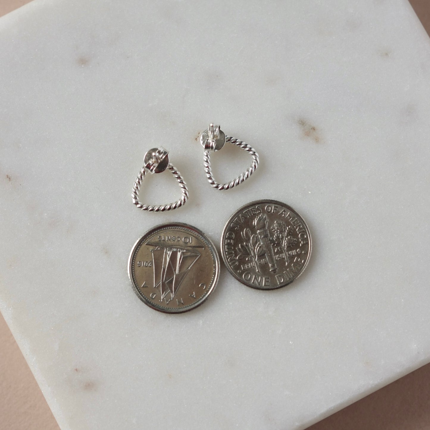 Sterling Silver Geometric Studs