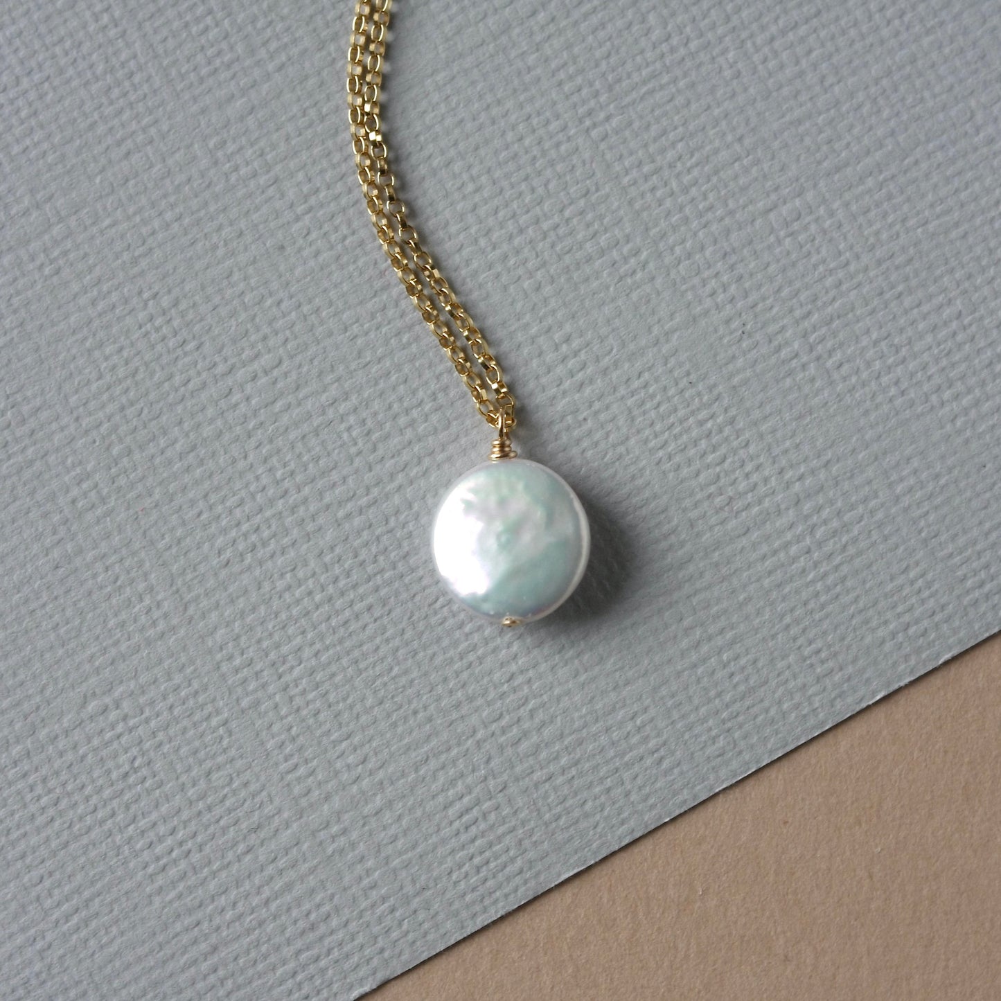 Gold Coin Pearl Necklace