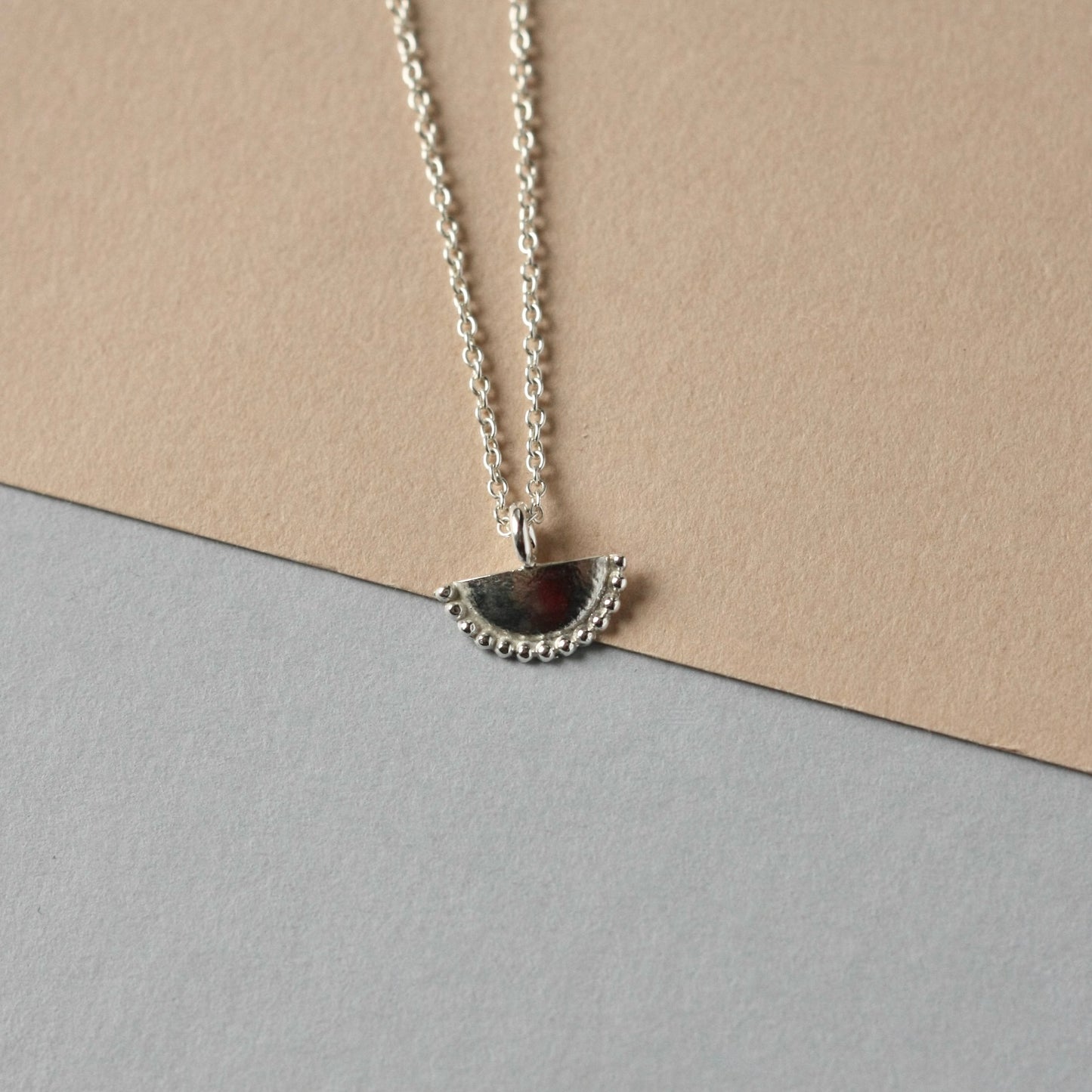 Dainty Half Circle Charm Necklace