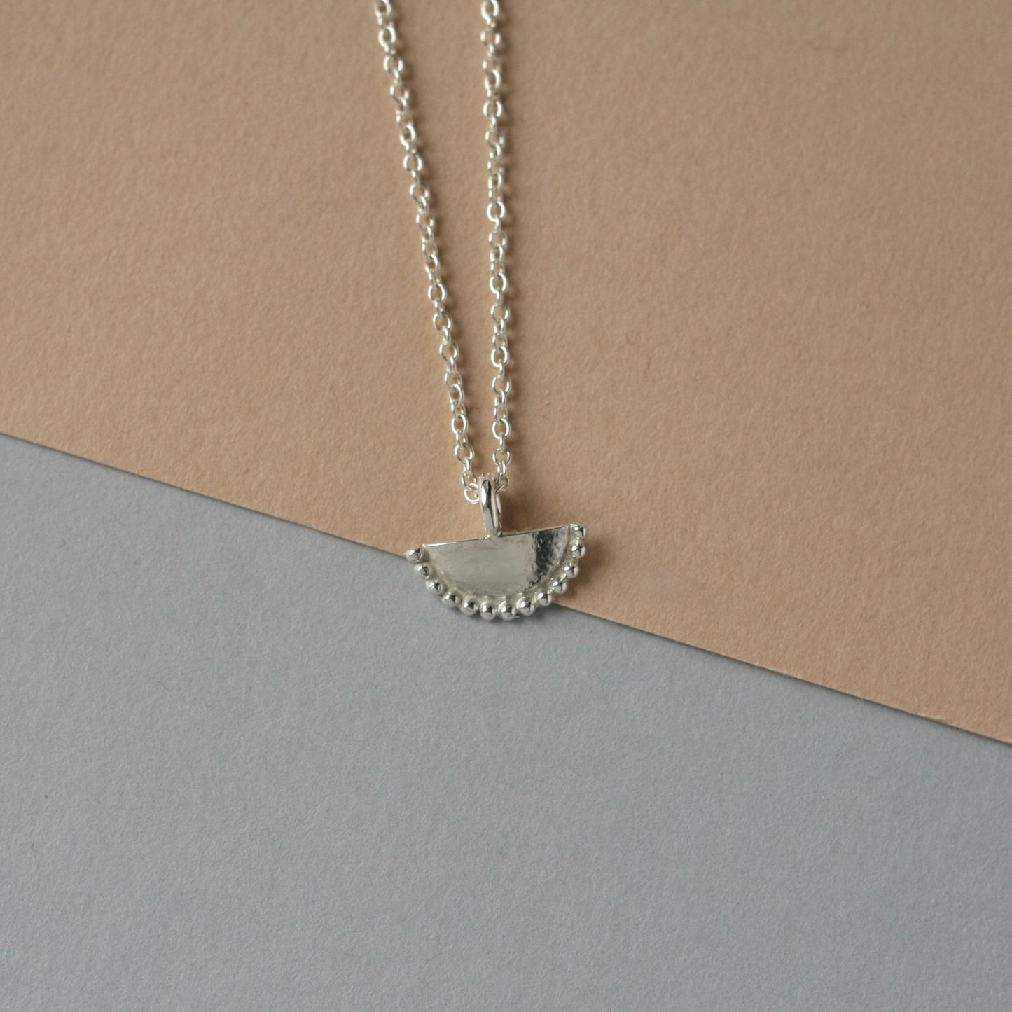 Dainty Half Circle Charm Necklace