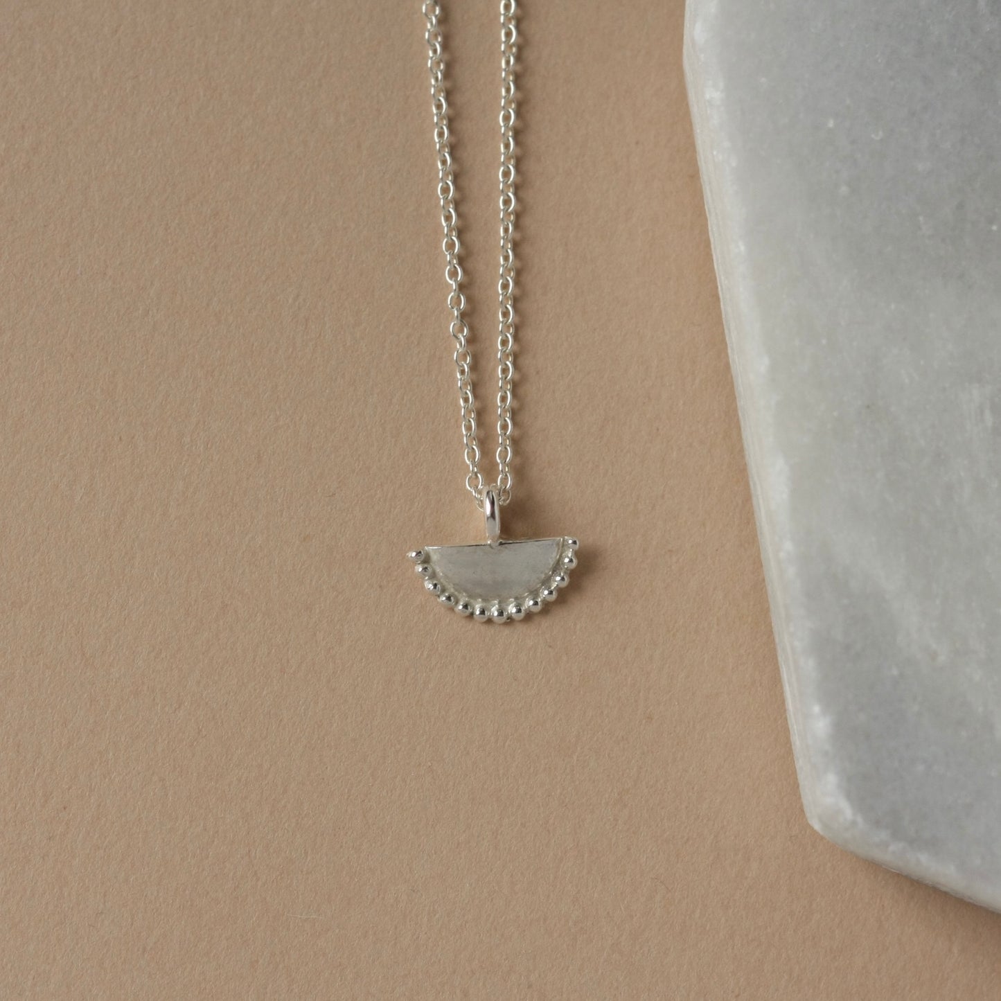 Dainty Half Circle Charm Necklace