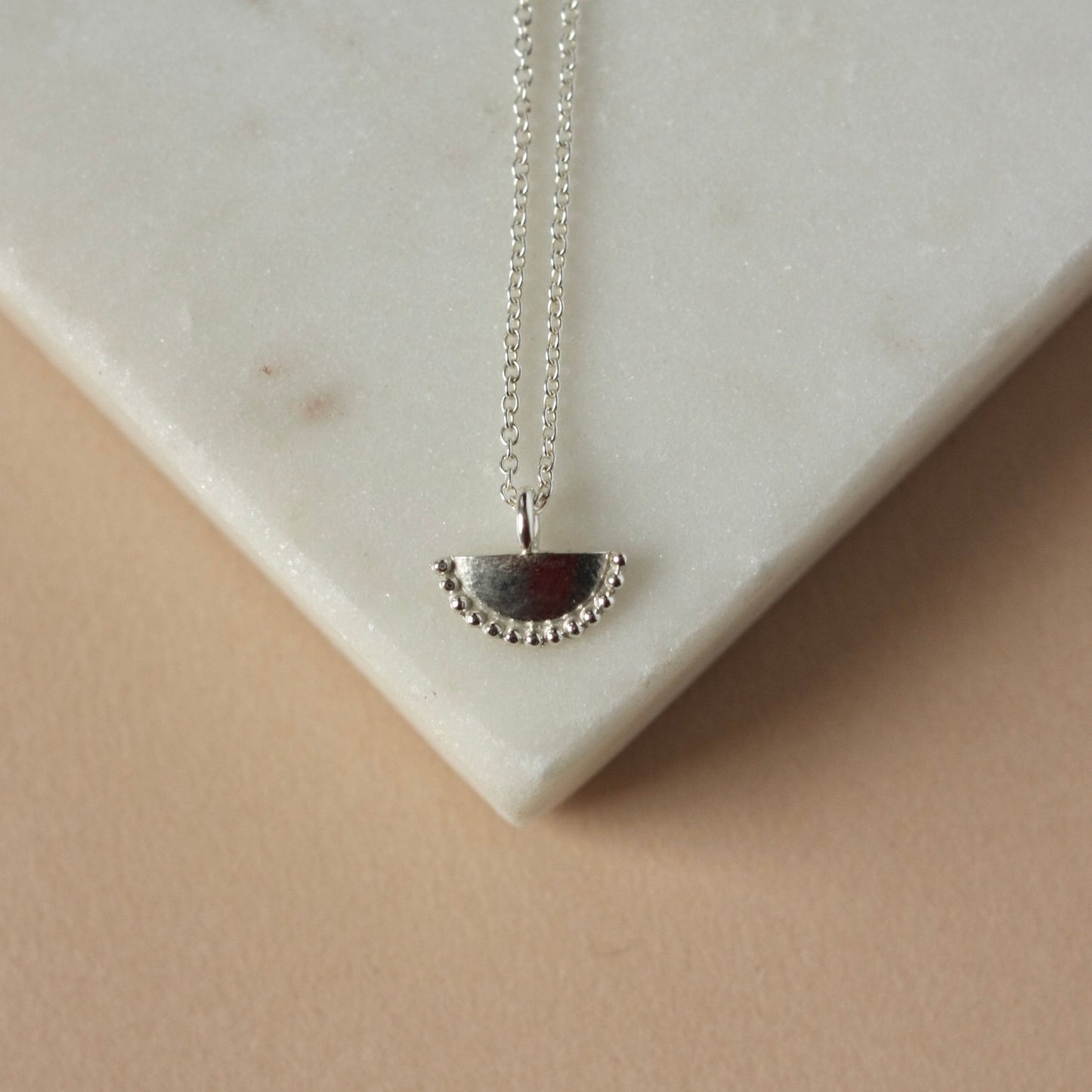 Dainty Half Circle Charm Necklace