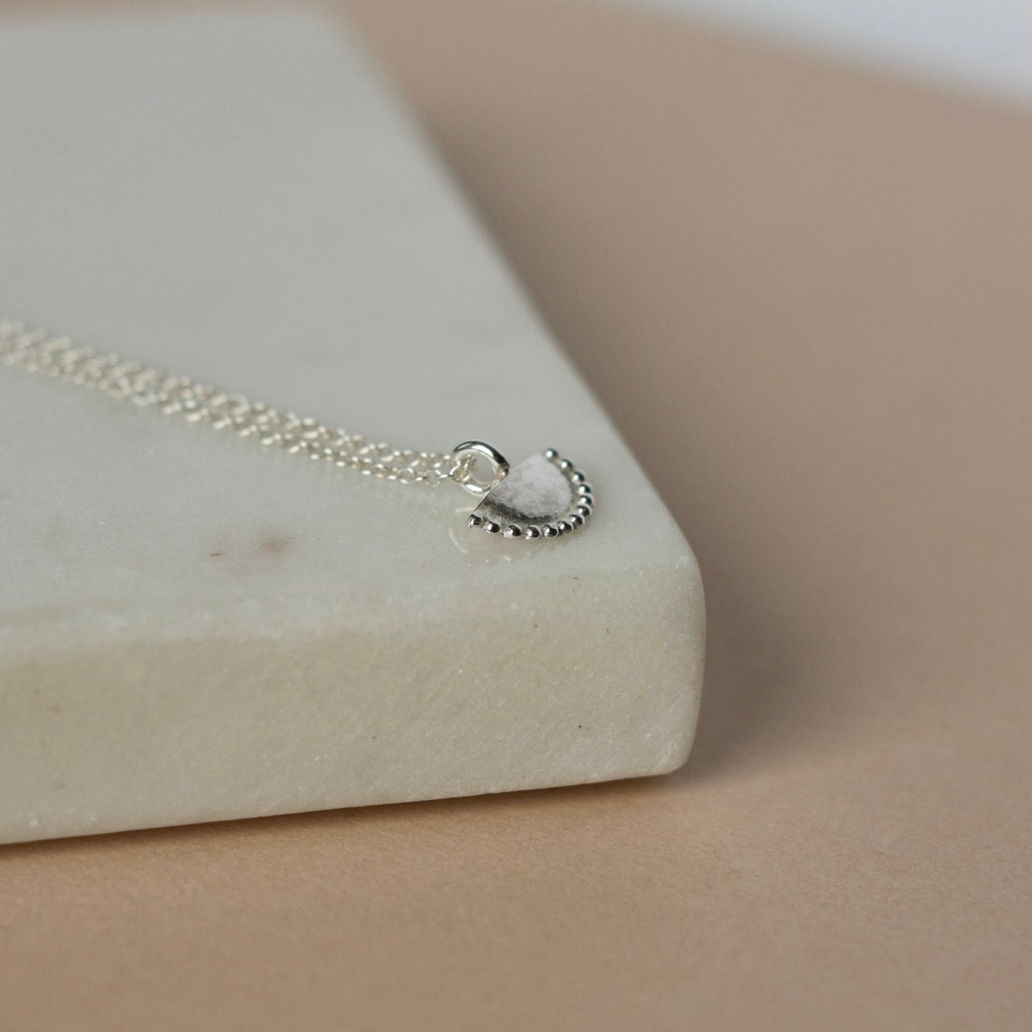 Dainty Half Circle Charm Necklace