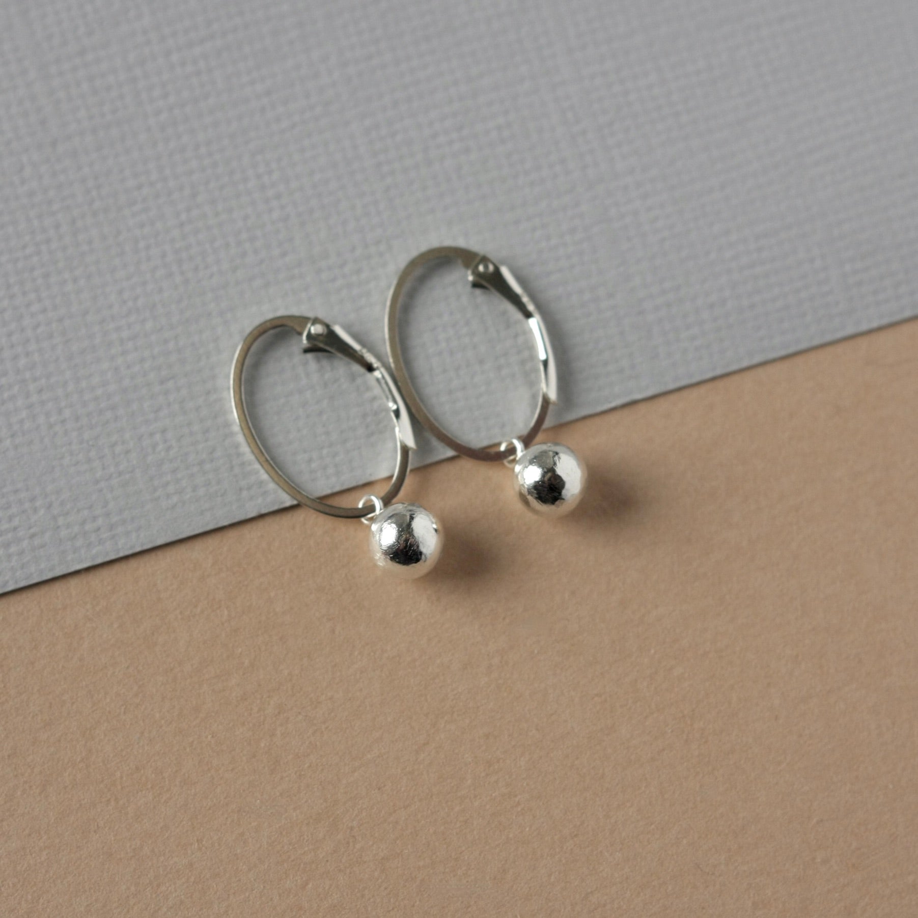 Sterling Silver Oval Dangle Earrings