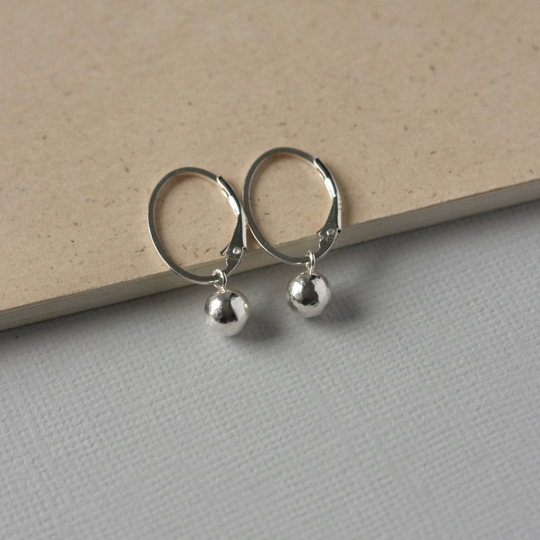 Sterling Silver Oval Dangle Earrings