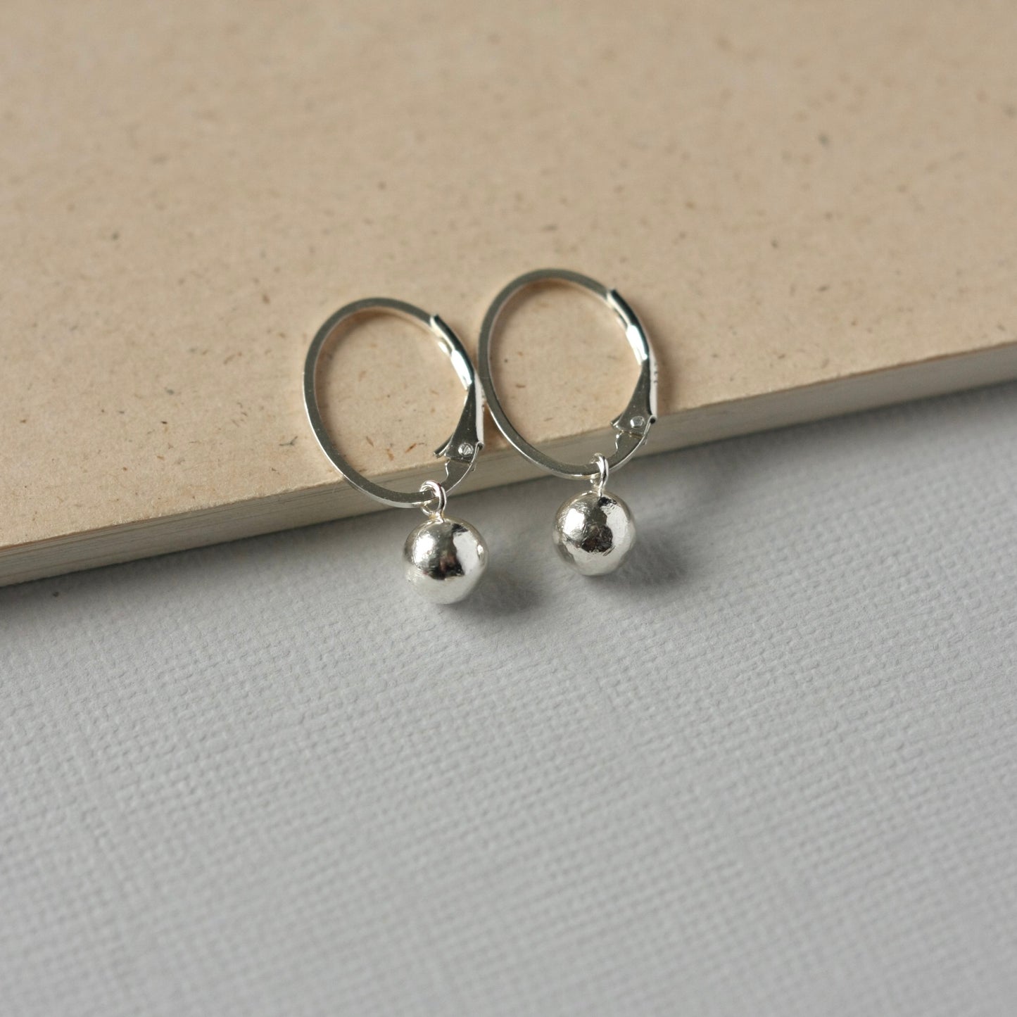Sterling Silver Oval Dangle Earrings