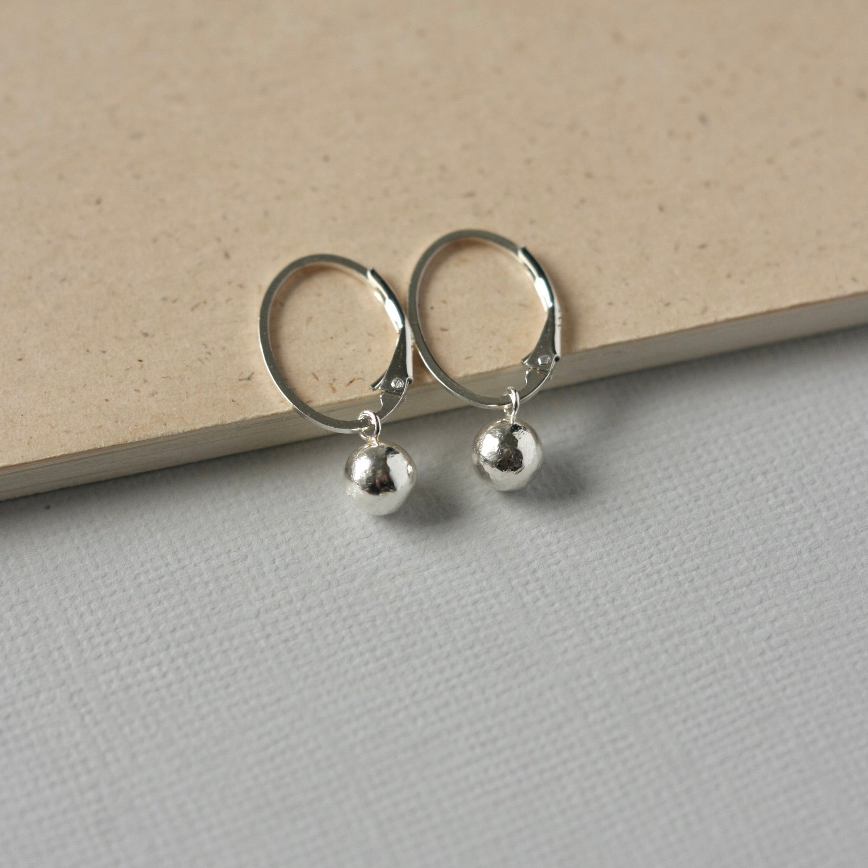 Sterling Silver Oval Dangle Earrings
