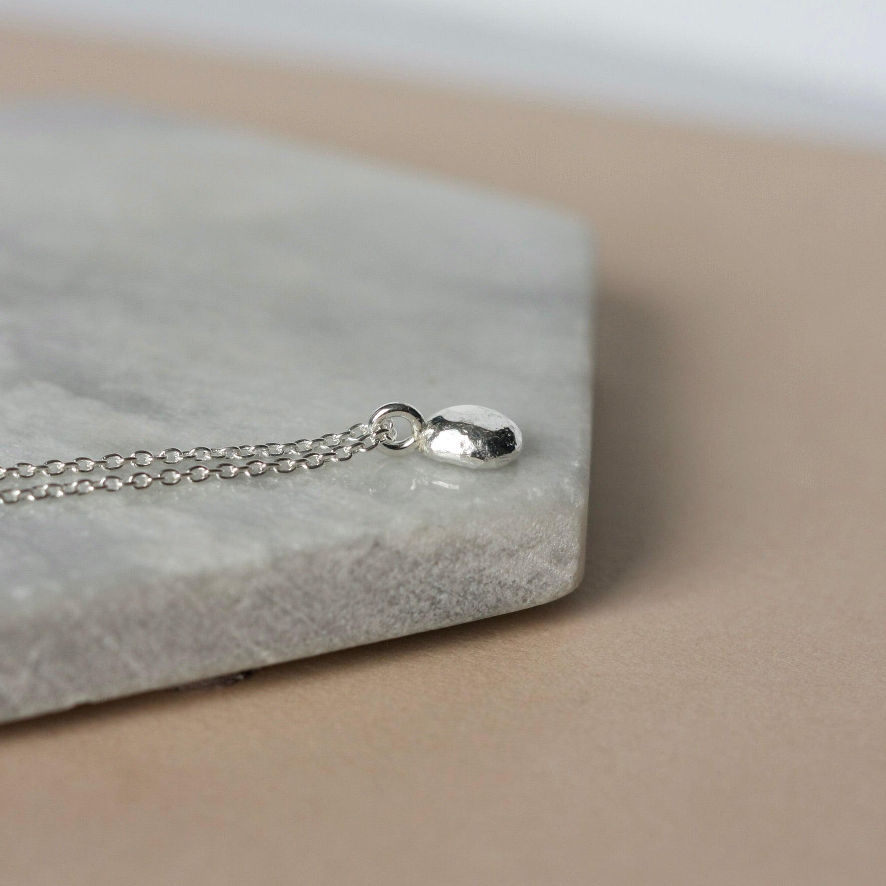 Sterling Silver Nugget Necklace