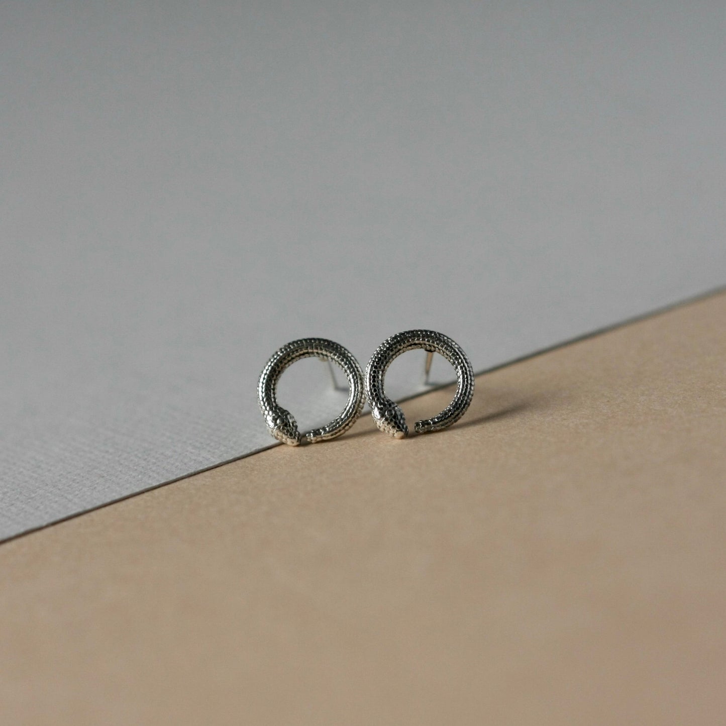 Sterling Silver Snake Studs