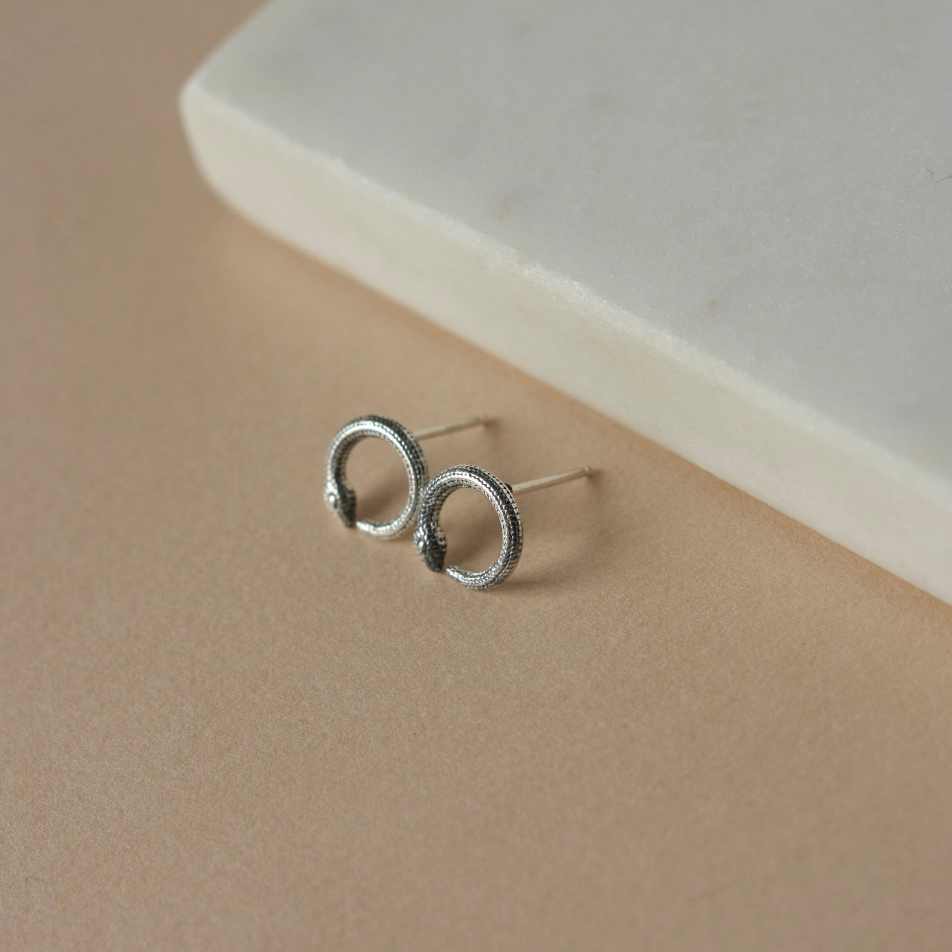 Sterling Silver Snake Studs
