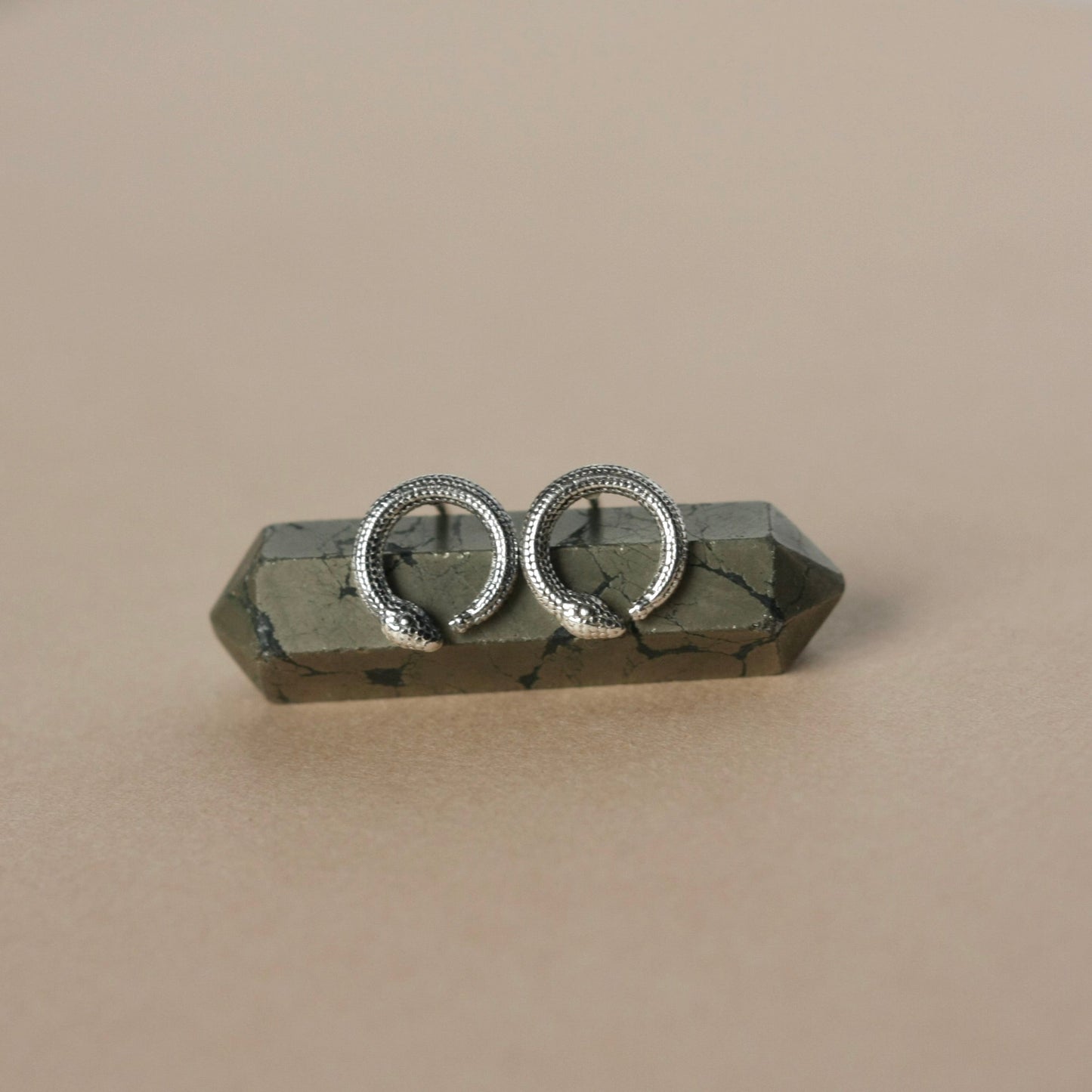 Sterling Silver Snake Studs