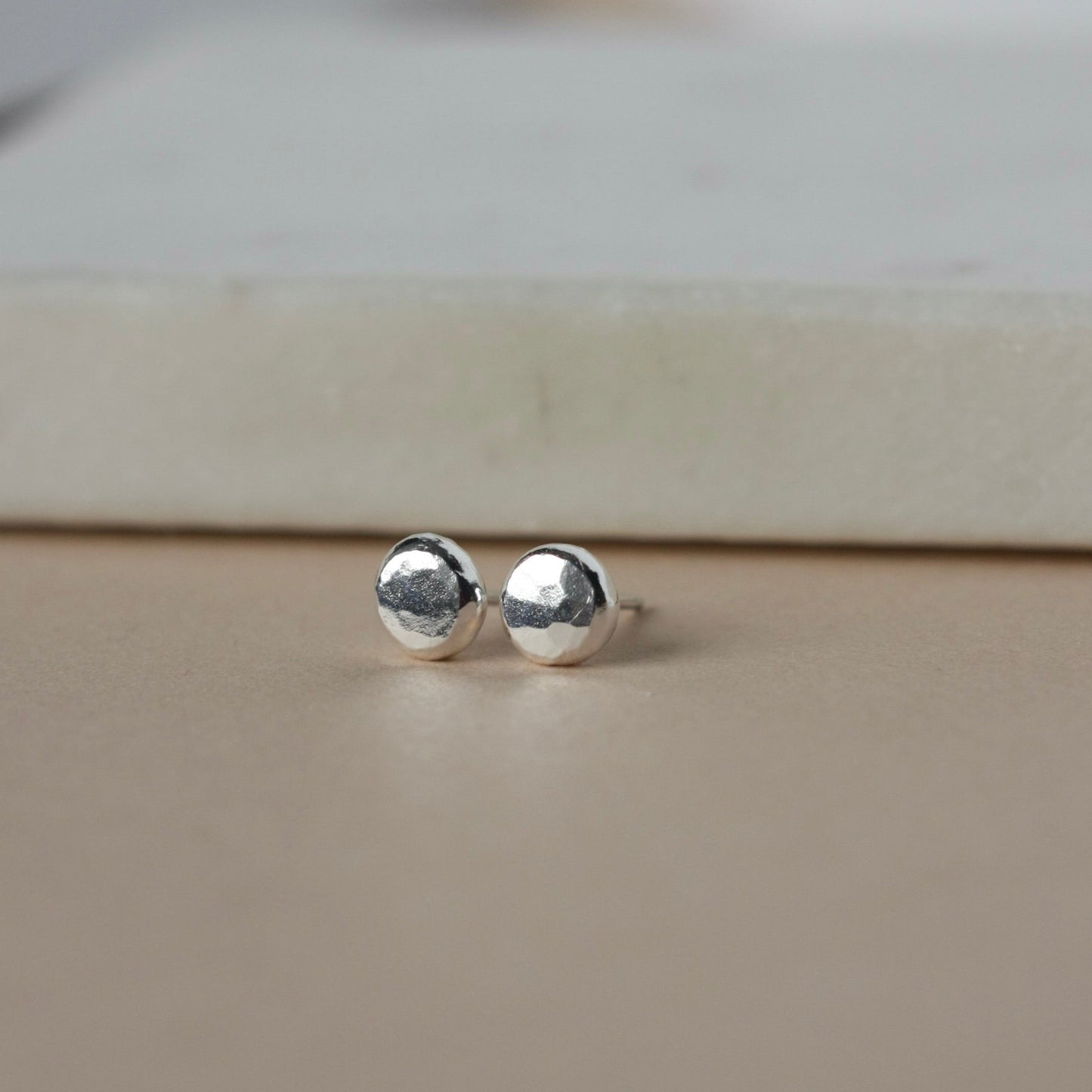 Fine Silver Pebble Studs