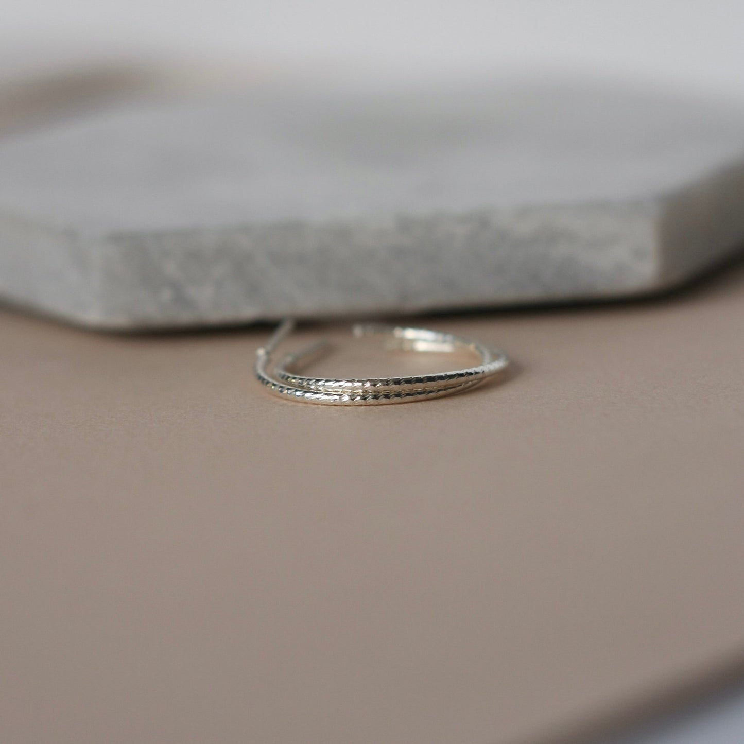 Thin Sterling Silver Hoops