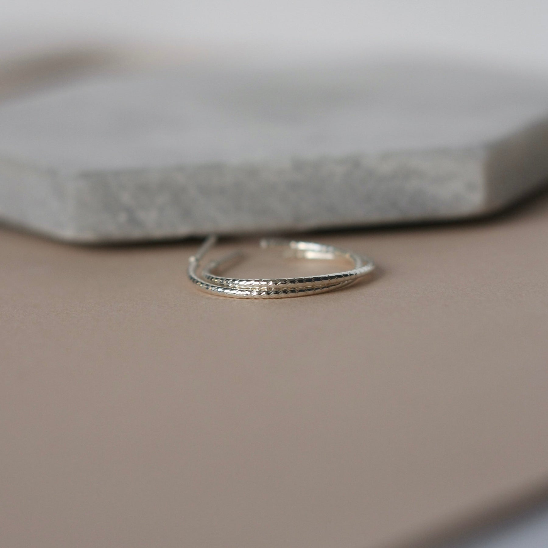 Thin Sterling Silver Hoops