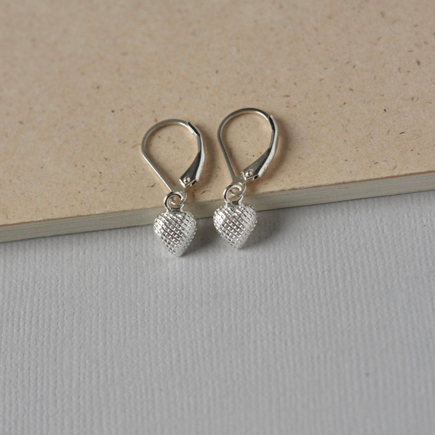 Sterling Silver Heart Dangle Earrings