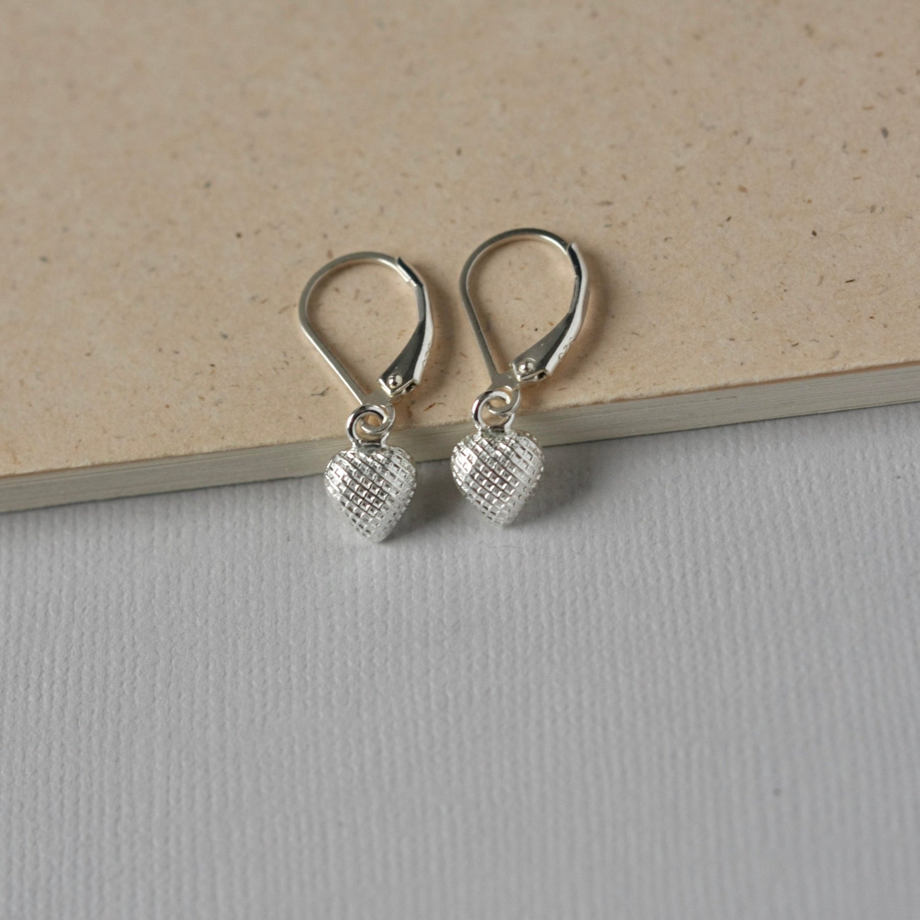 Sterling Silver Heart Dangle Earrings