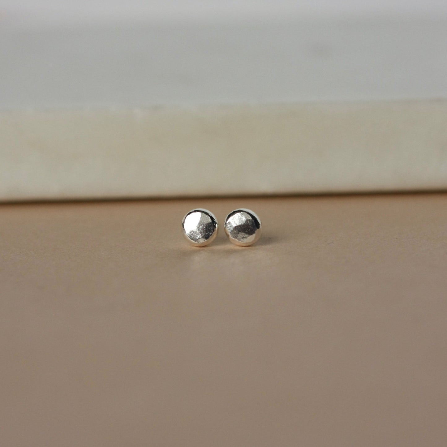 Small Fine Silver Pebble Studs