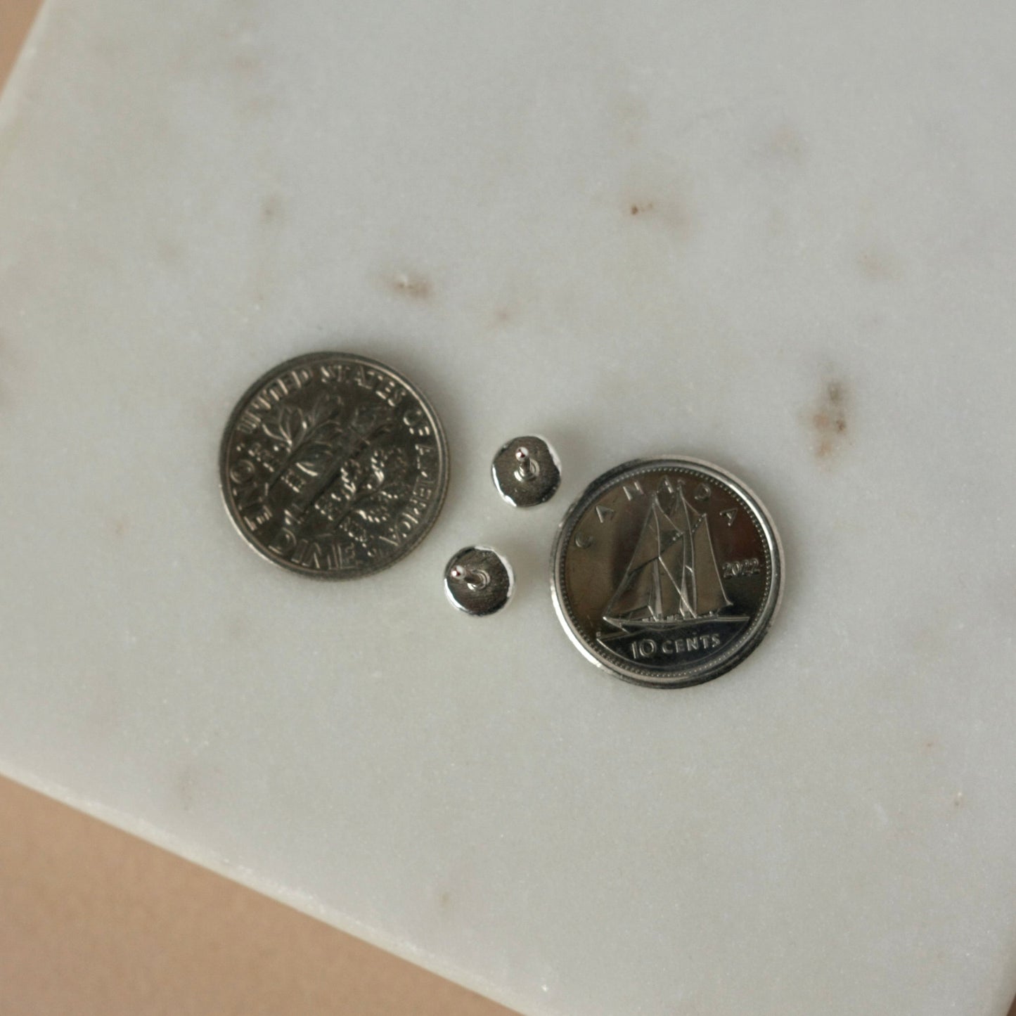 Small Fine Silver Pebble Studs