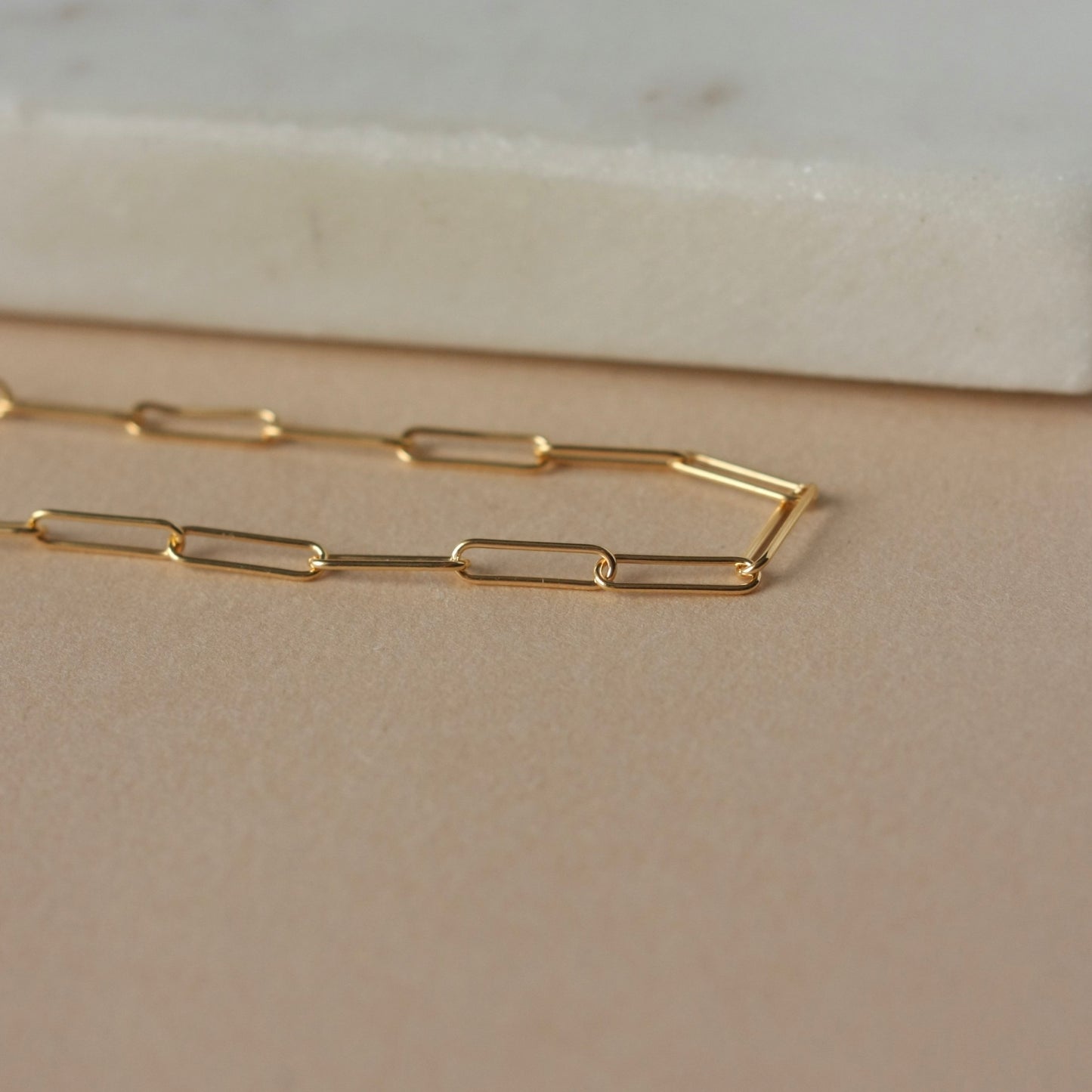 Gold Filled Paperclip Chain Bracelet