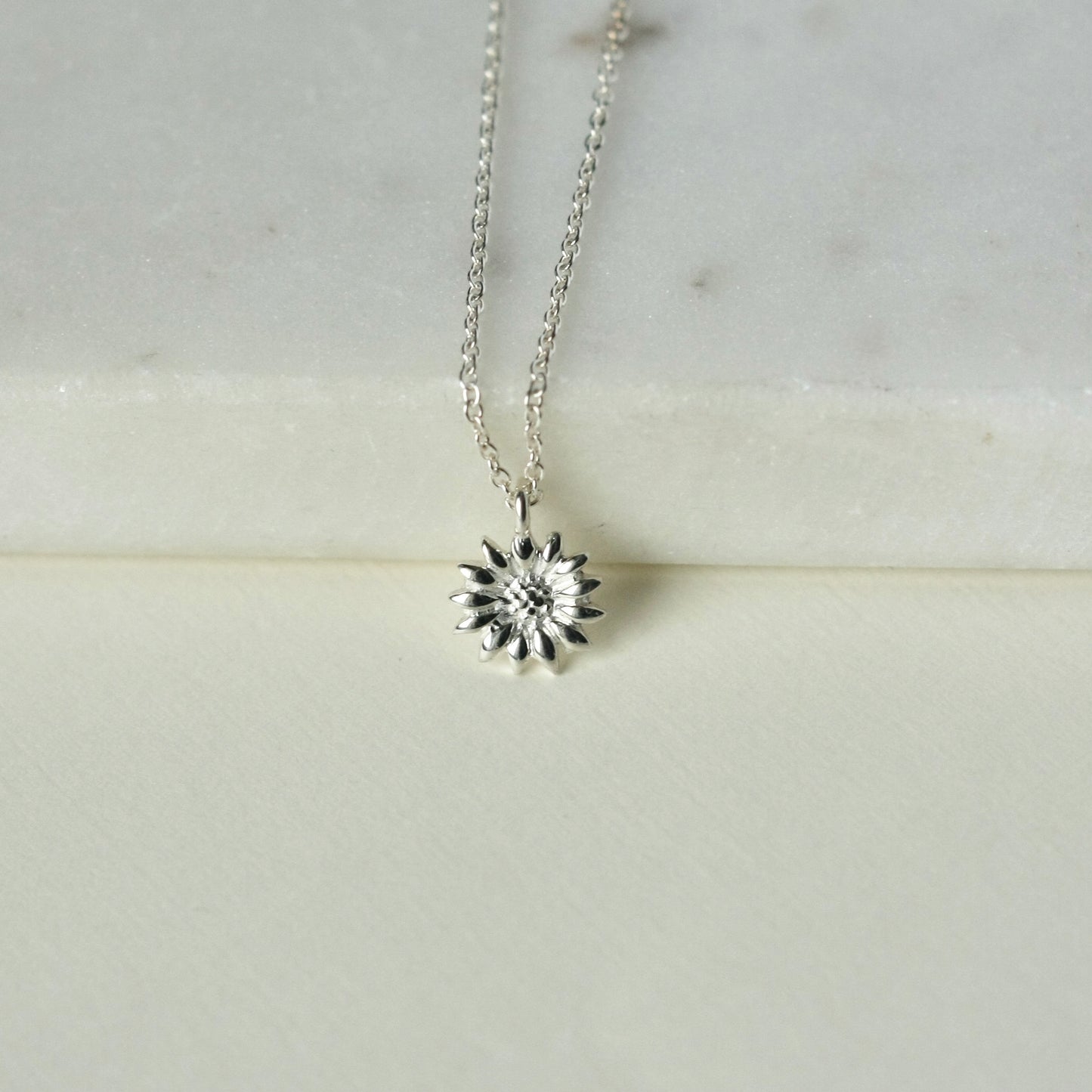 Sterling Silver Sunflower Necklace