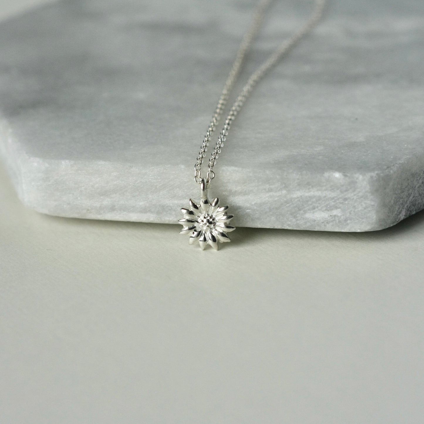 Sterling Silver Sunflower Necklace
