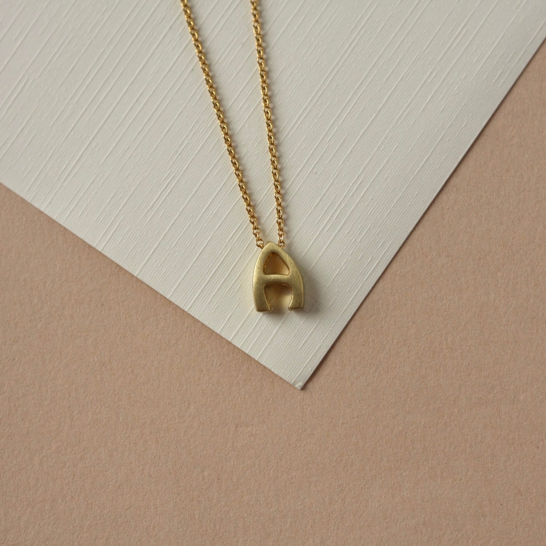 Gold Floating Initial Personalized Necklace