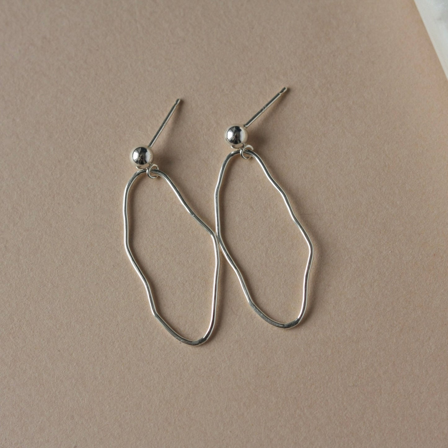 Sterling Silver Irregular Ball Post Earrings