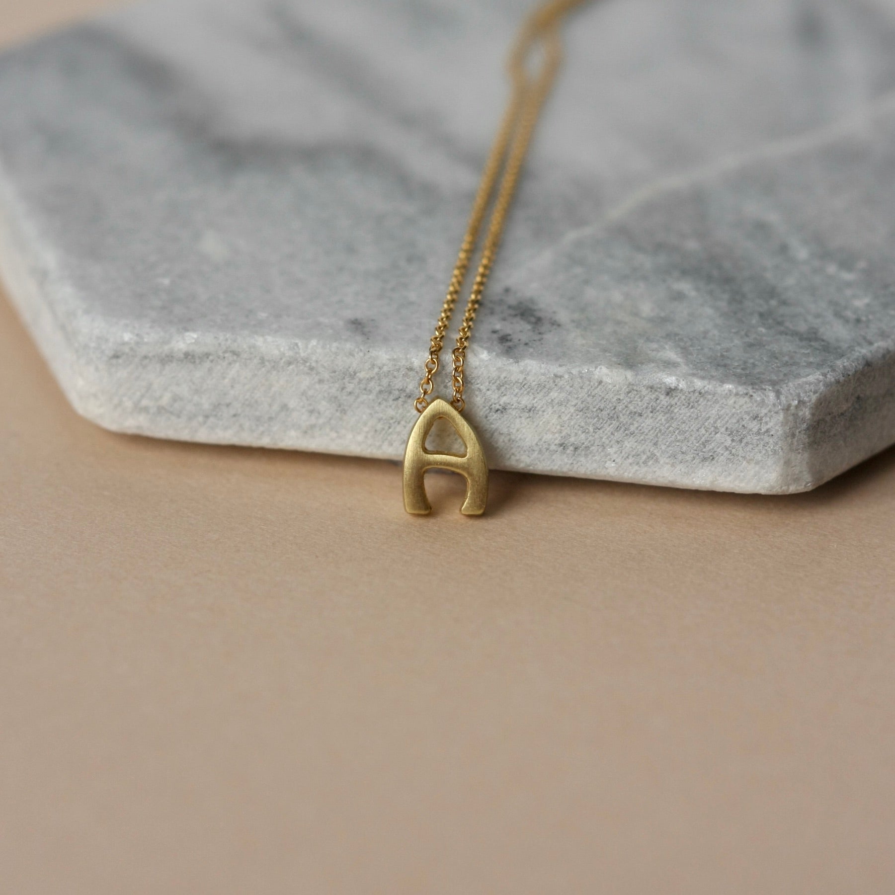 Gold Floating Initial Personalized Necklace
