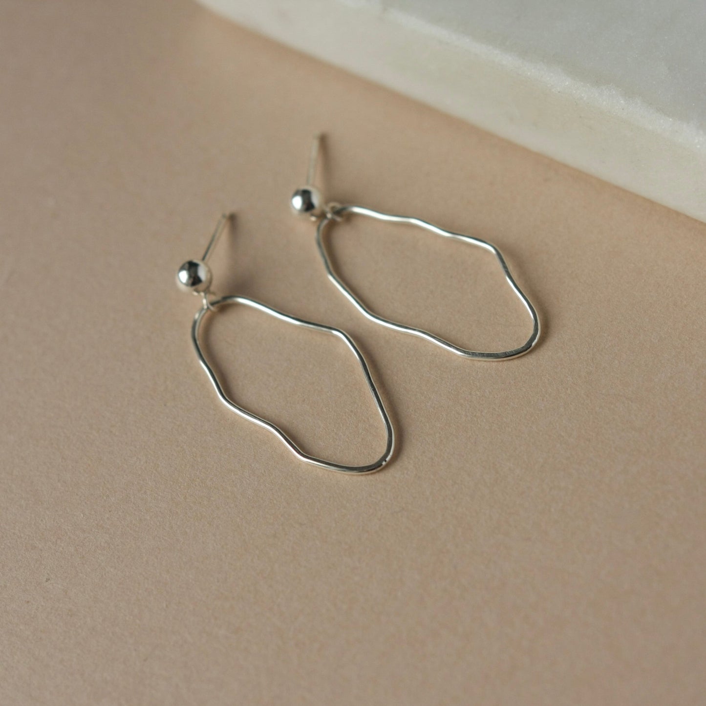 Sterling Silver Irregular Ball Post Earrings