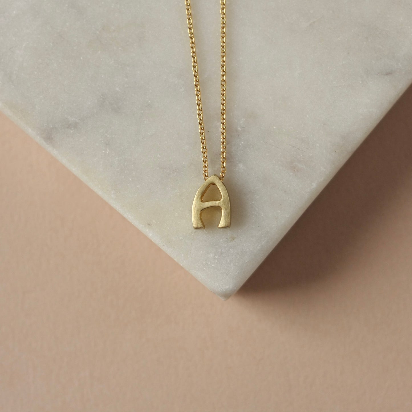 Gold Floating Initial Personalized Necklace