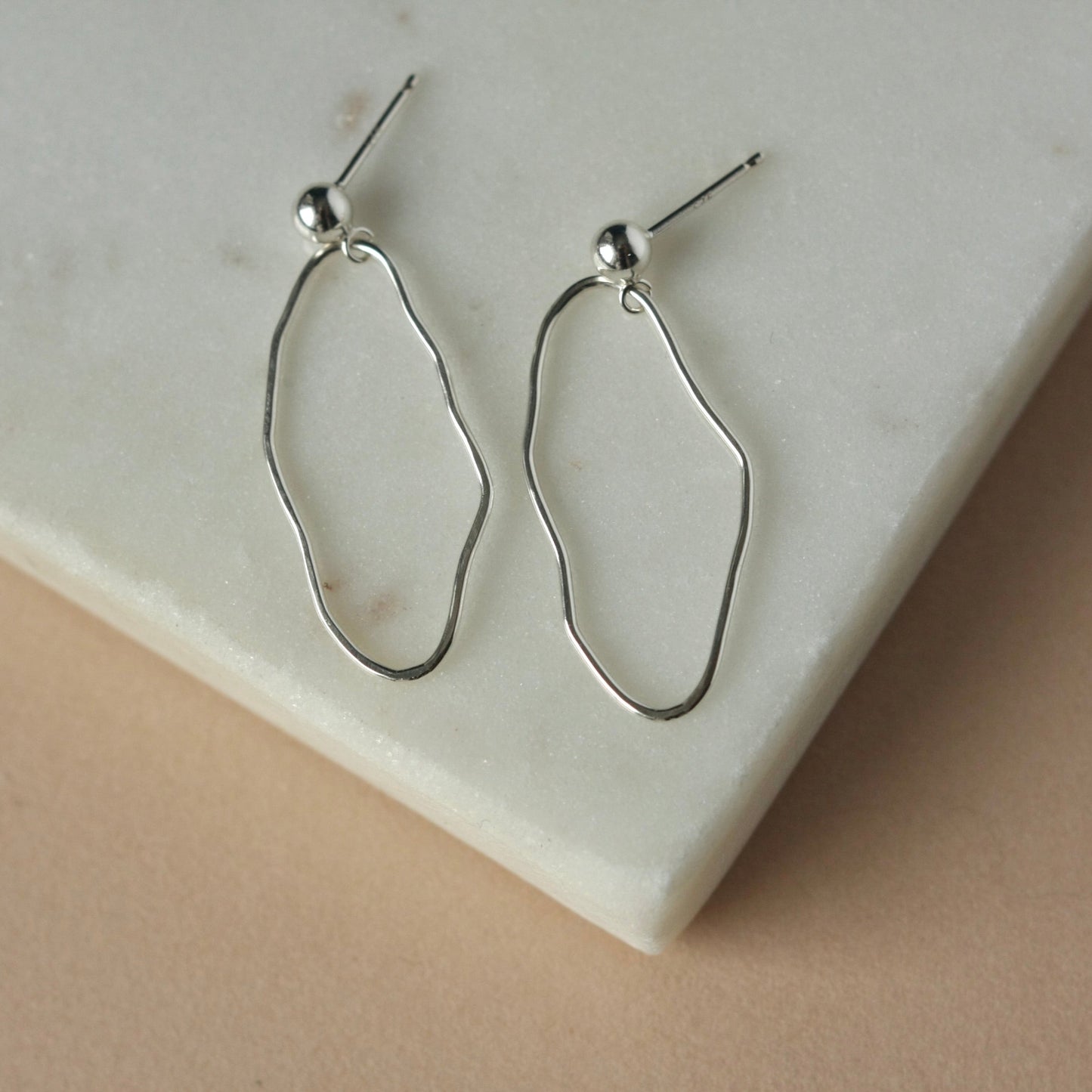 Sterling Silver Irregular Ball Post Earrings